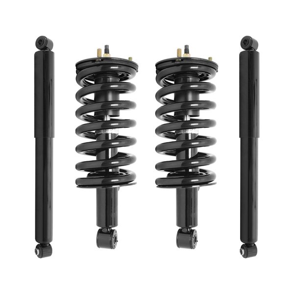 Unity 4-11302-255500-001 Front and Rear Complete Strut Assembly Shock Kit 4-11302-255500-001